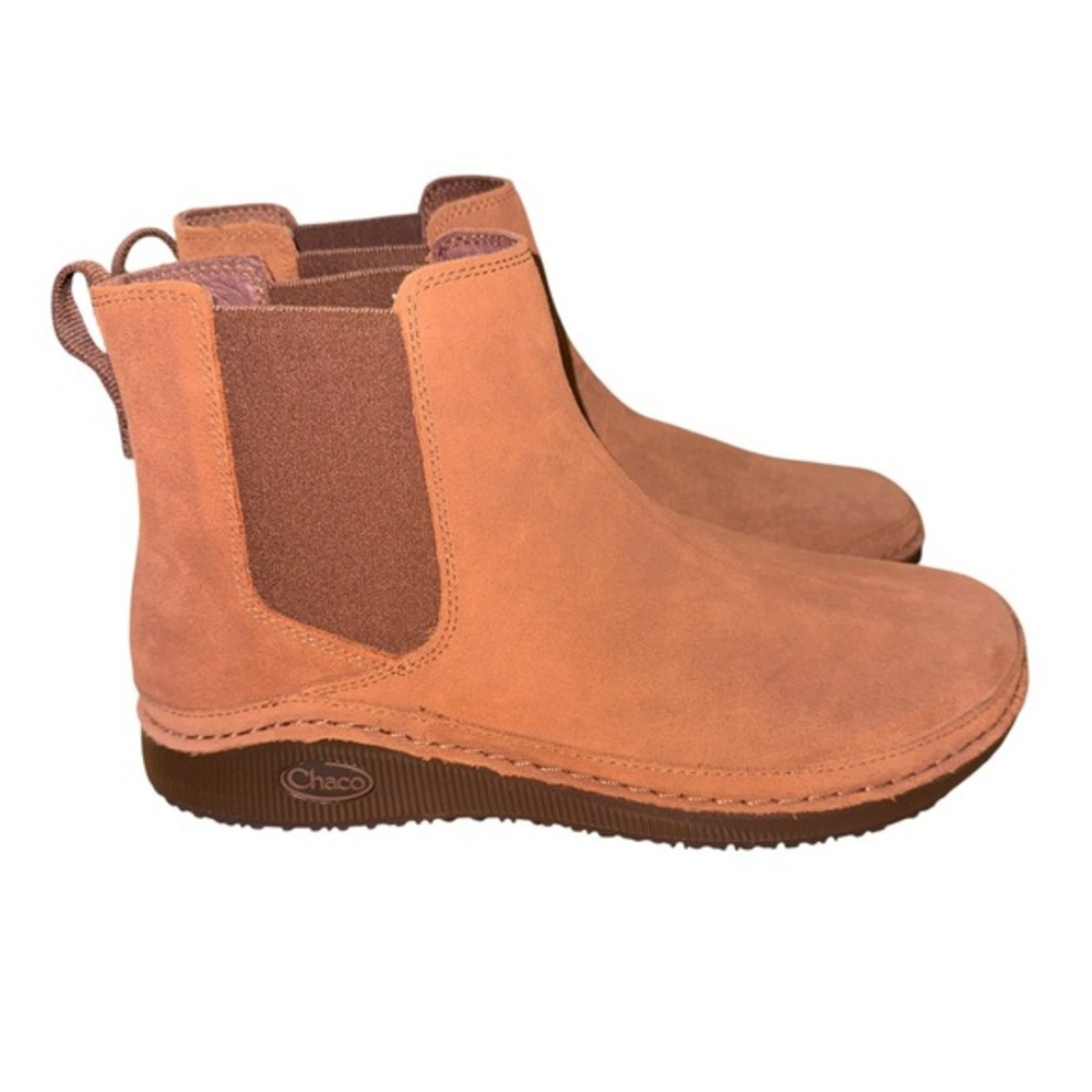 NEW Chaco Womens 8 Paonia Chelsea Cinnamon Brown Boots JCH109218 Shoe Wool Lined